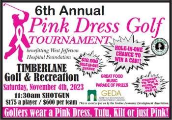 GEDA Pink Dress Golf Poster
